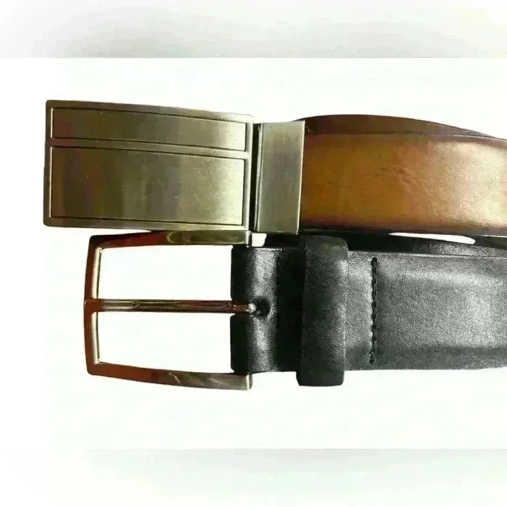 2 for 1: 2 belts: Brown (size 36) and Black (size 34) Men’s Belts - Picture 2 of 3
